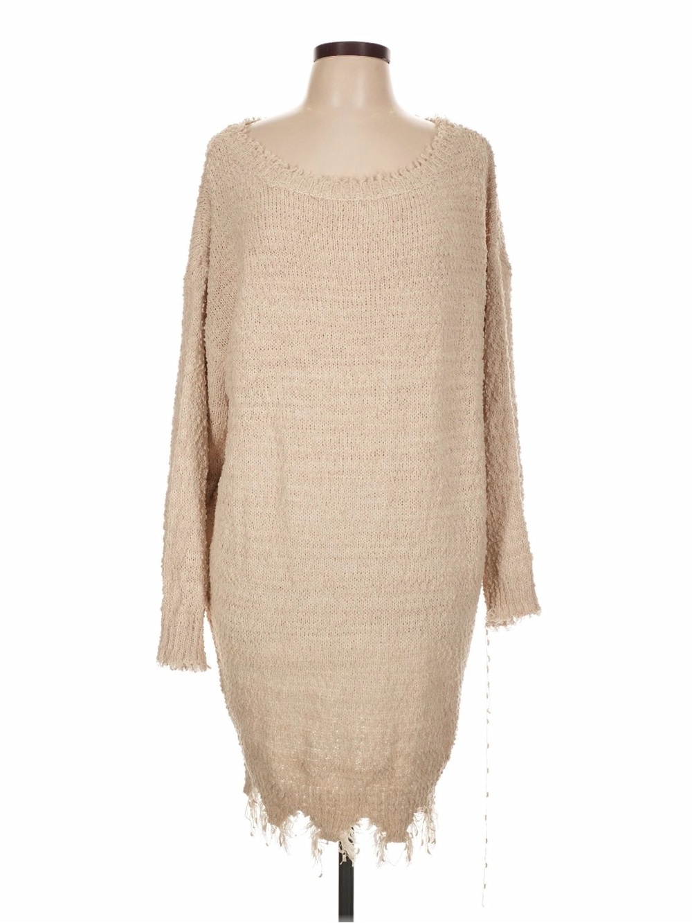 Umgee NWT Stone Distressed Knit Sweater Dress